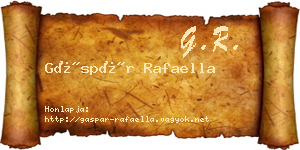 Gáspár Rafaella névjegykártya